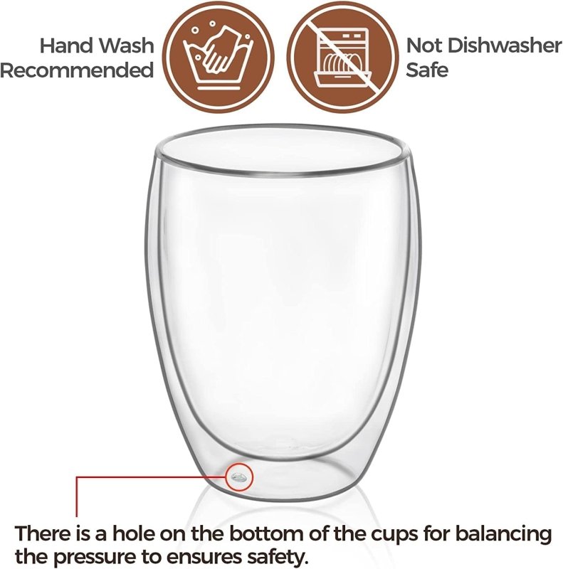Upgrade Your Sip | Medium 350ml Double Wall Glass | No Heat, No Sweat, Just Pure Taste