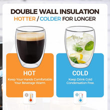 Load image into Gallery viewer, Double Wall Thermal Insulated Glass Cup | Mug - 350ml
