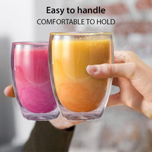 Load image into Gallery viewer, Double Wall Thermal Insulated Glass Cup | Mug - 350ml
