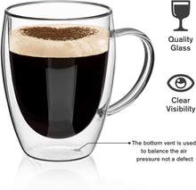 Load image into Gallery viewer, Double Wall Thermal Insulated Glass Mug - 350ml
