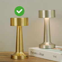 Load image into Gallery viewer, Golden LED Desk Lamp with Touch Sensor - 3 Light Modes, Dimmable, and USB Rechargeable

