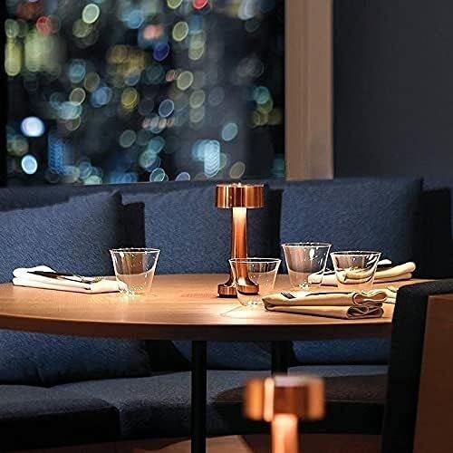 Golden LED Desk Lamp with Touch Sensor - 3 Light Modes, Dimmable, and USB Rechargeable