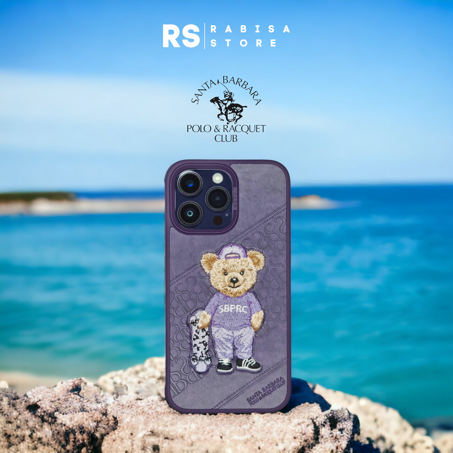 Santa Barbara iPhone 14 Pro Max Crete Purple Leather Case