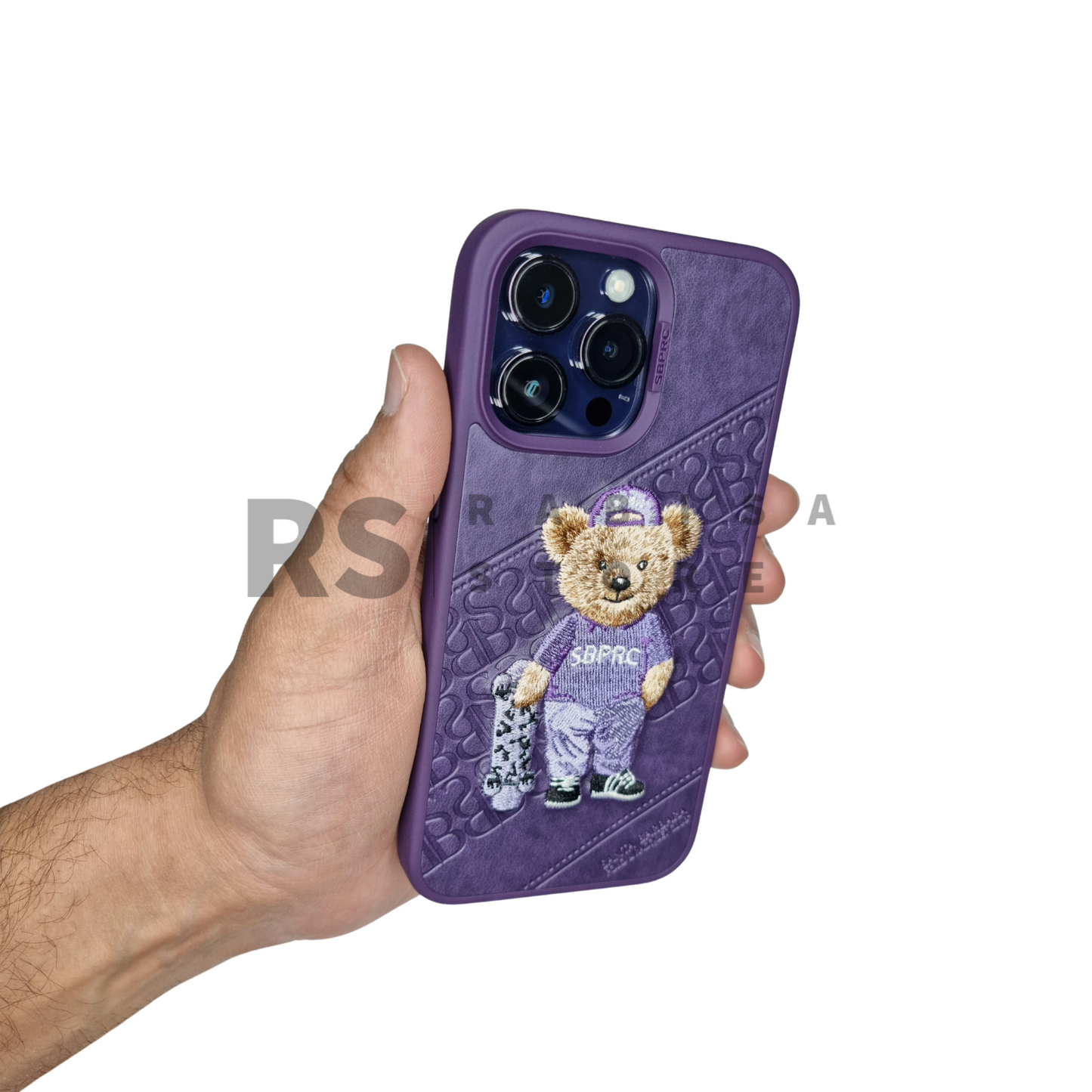 Santa Barbara iPhone 14 Pro Max Crete Purple Leather Case