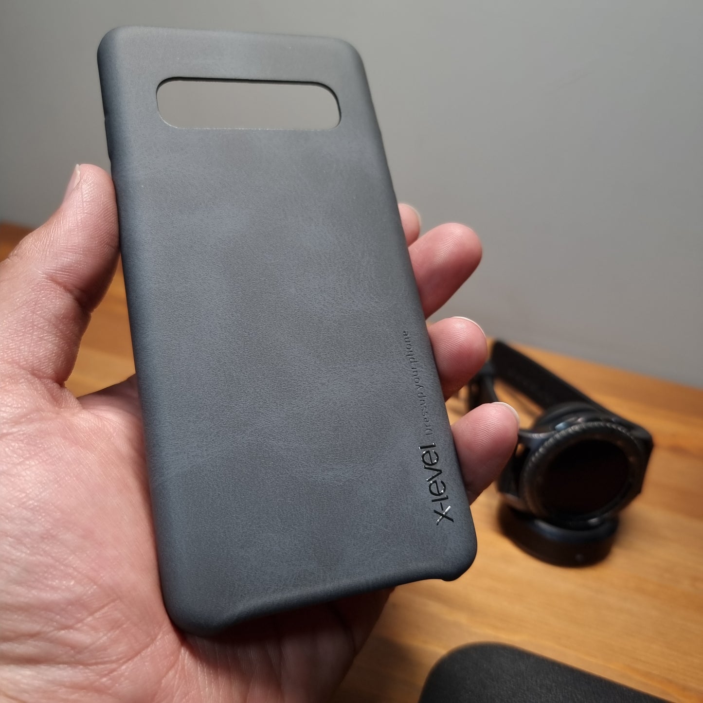 X-Level Vintage Grey Leather Case Samsung Galaxy S 10