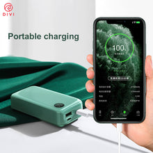 Load image into Gallery viewer, DIVI 10000 mAh Mini Power Bank With LCD Display PD 18W Fast Charging White
