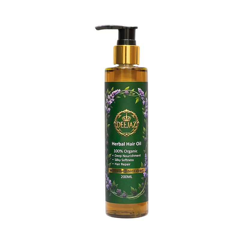 DEEJAZ Herbal Hair Oil with Lavender – Calming Care for Dry, Damaged Hair