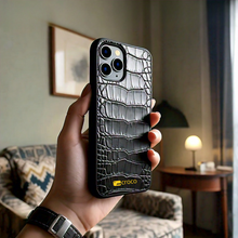 Load image into Gallery viewer, Croco iPhone 12 &amp; 12 Pro Leather Case
