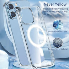 Load image into Gallery viewer, iPhone 14 Pro Case, Compatible with MagSafe, Military-Grade Protection, Yellowing Resistant, Scratch-Resistant Back, Magnetic Phone Cover, Tempered Glass Back
