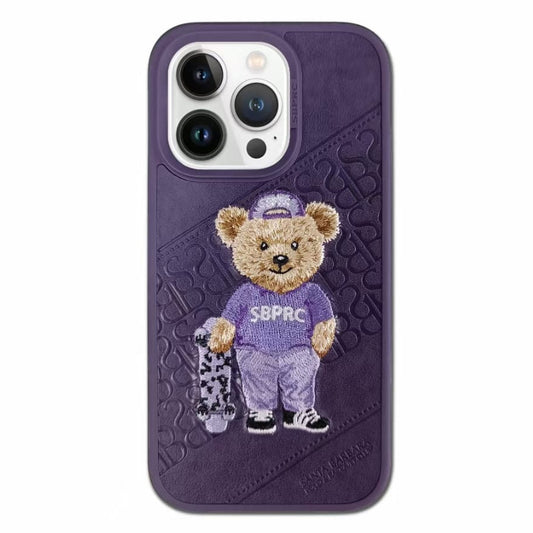 Santa Barbara iPhone 14 Pro Max Crete Purple Leather Case