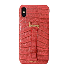 Load image into Gallery viewer, Luxury Designer iPhone XS Max Croc Leather Red Case
