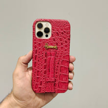 Load image into Gallery viewer, iPhone 12 Pro Max Designer Leather Case with Magic Fit-Red
