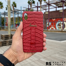 Load image into Gallery viewer, Luxury Designer iPhone XS Max Croc Leather Red Case
