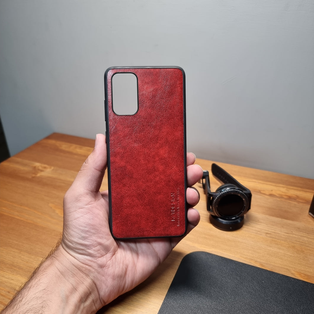 KST Galaxy A71 Permium Leather Case Red