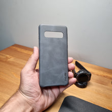 Load image into Gallery viewer, X-Level Vintage Grey Leather Case Samsung Galaxy S 10

