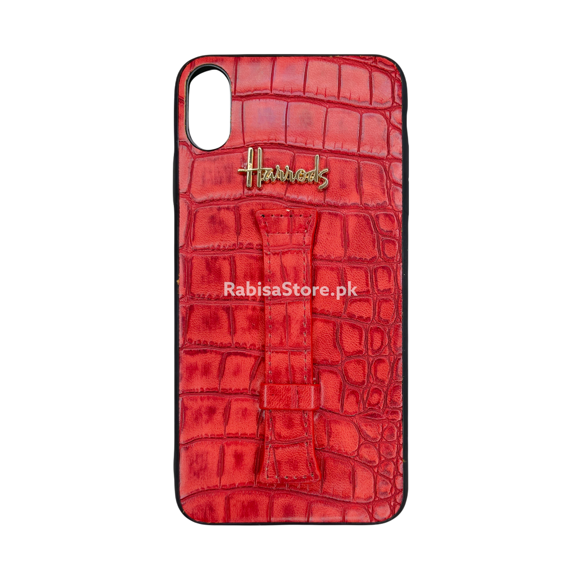 Luxury Designer iPhone XS Max Croc Leather Red Case RabisaStore