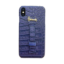 Load image into Gallery viewer, Luxury Designer iPhone XS Max Croc Leather Blue Case
