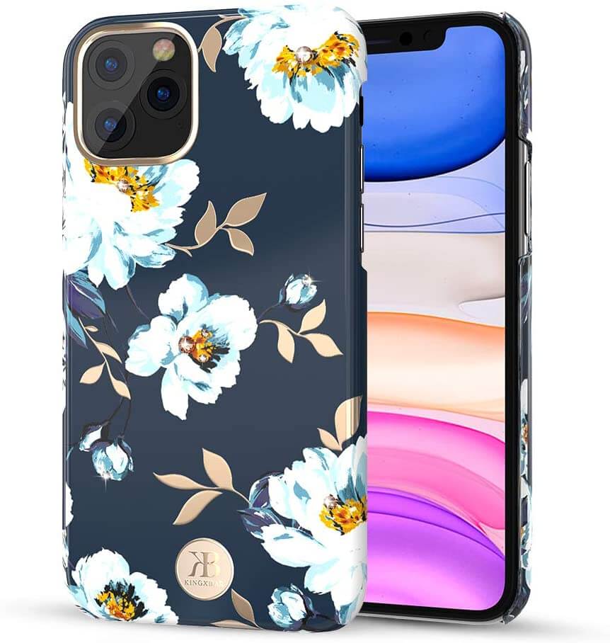 Kingxbar iPhone 11 Pro Luxury Floral Swarovski Crystals Case (Lilly)