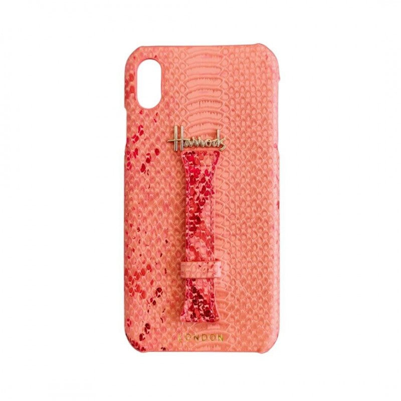 Luxury Designer iPhone XS Max Premium Leather Peach Case
