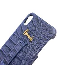Load image into Gallery viewer, Luxury Designer iPhone XS Max Croc Leather Blue Case
