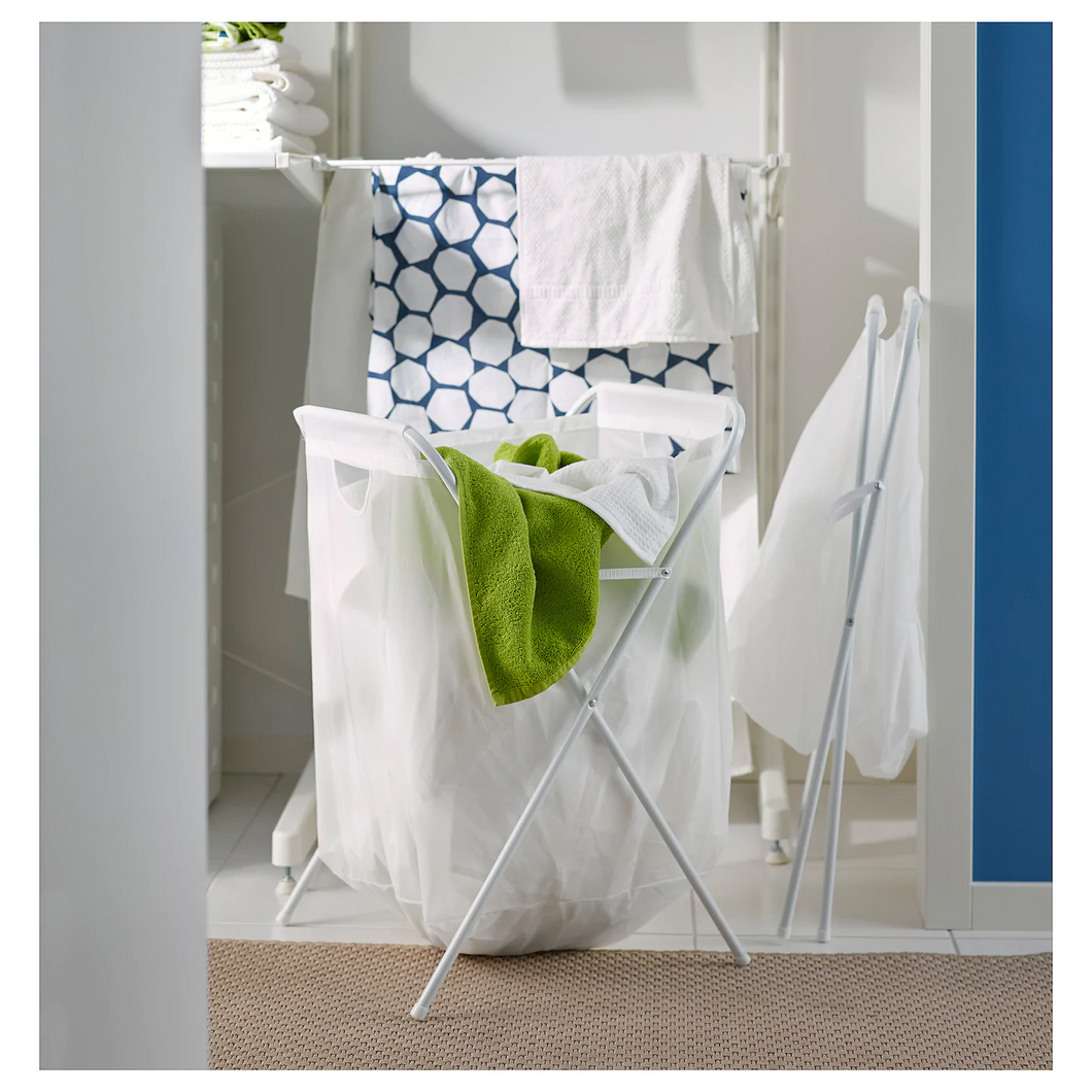 IKEA Jall Laundry Bag With Stand White